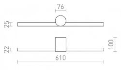 LUISA 60 ścienna biała 230V LED 12W IP54 3000K