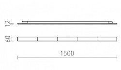 FLATLINE 150 do 3-faz. szyny biała 230V LED 50W 90° 3000K