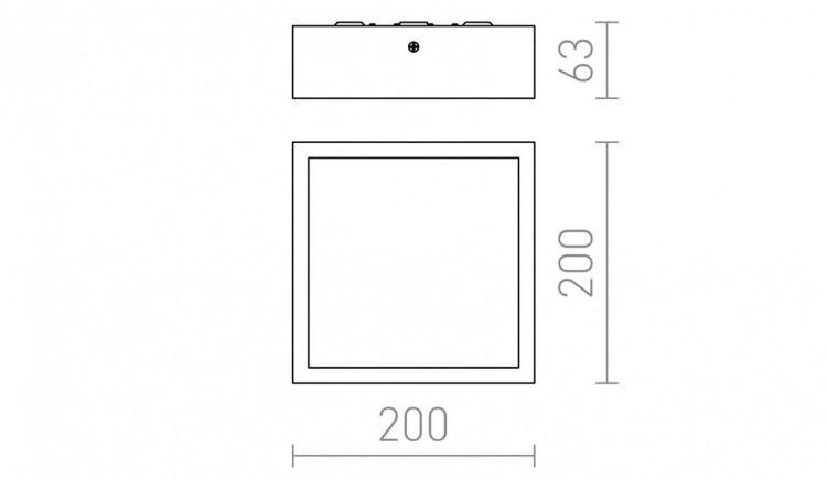 STRUCTURAL LED 20x20 natynkowa  aluminium szczotkowane 230V LED 12W  3000K