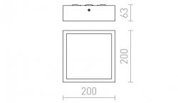 STRUCTURAL LED 20x20 natynkowa biała  230V LED 12W  3000K