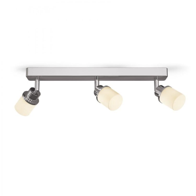LINN III natynkowa  szkło opalowe/chrom 230V G9 LED 3x3W IP44