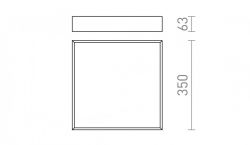 MERANO LED 35 sufitowa  chrom/akryl mat  230V LED 24W IP44  3000K