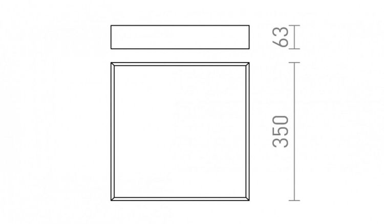 MERANO LED 35 sufitowa  chrom/akryl mat  230V LED 24W IP44  3000K