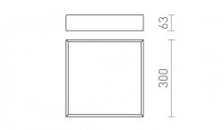 MERANO LED 30 sufitowa  chrom/akryl mat  230V LED 16W IP44  3000K