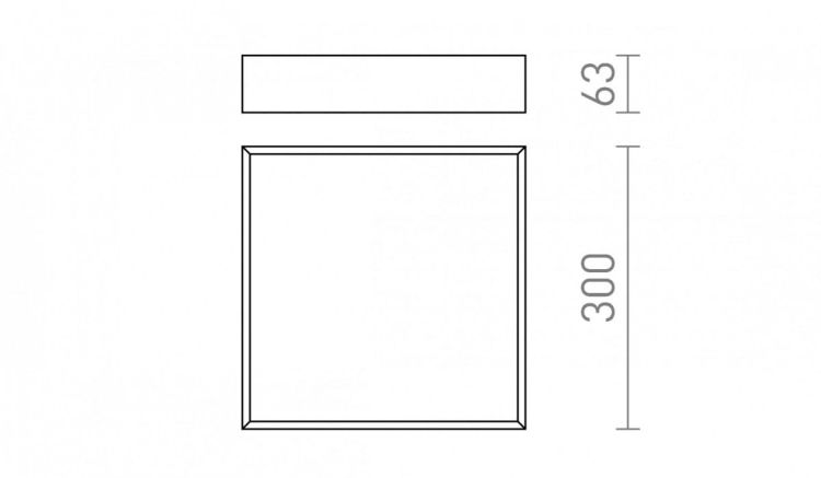 MERANO LED 30 sufitowa  chrom/akryl mat  230V LED 16W IP44  3000K