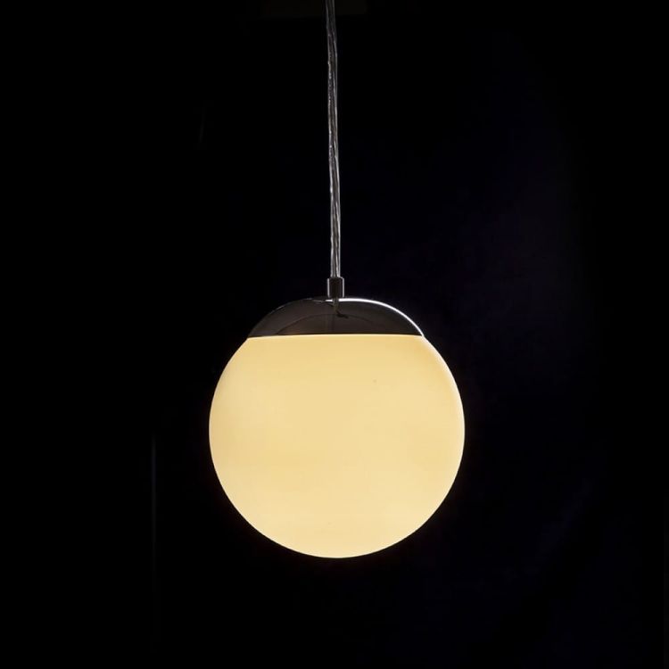 BOLLY 17 wisząca  szkło opalowe/chrom 230V LED E27 15W IP44