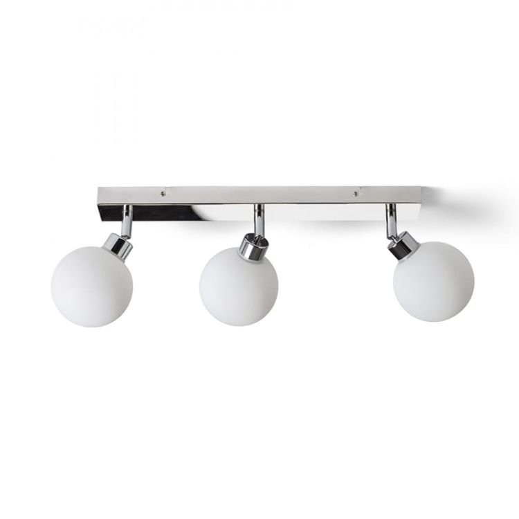 BOLLY III natynkowa  szkło opalowe/chrom 230V G9 LED 3x3W IP44
