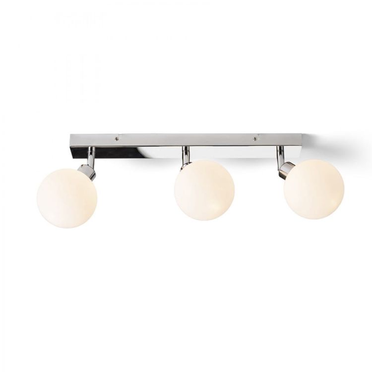 BOLLY III natynkowa  szkło opalowe/chrom 230V G9 LED 3x3W IP44