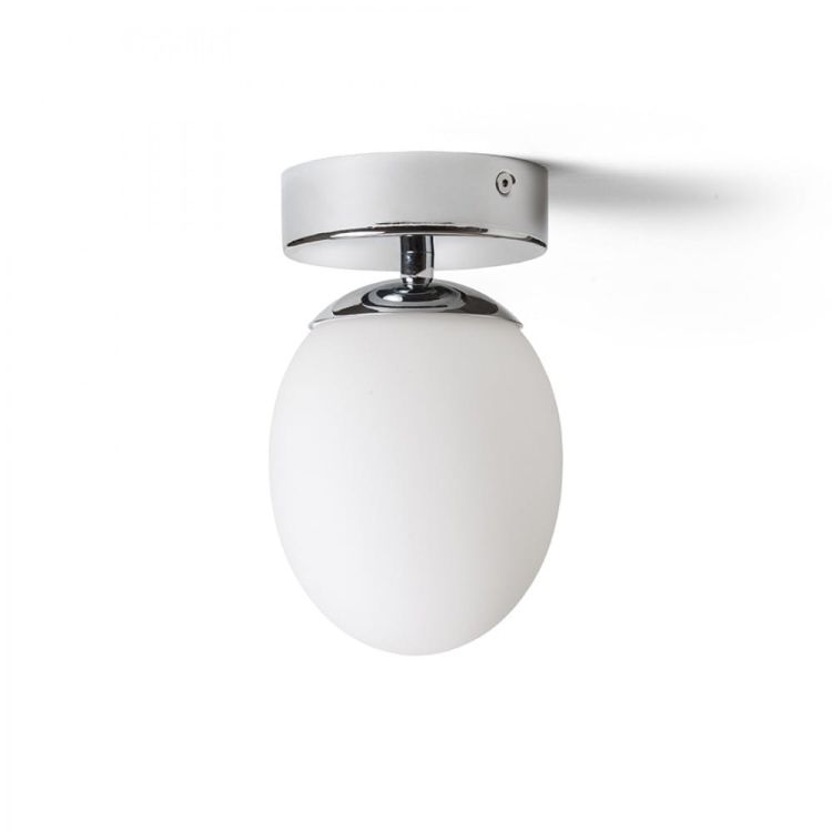 MERINGUE 11 sufitowa  szkło opalowe/chrom 230V LED G9 9W IP44