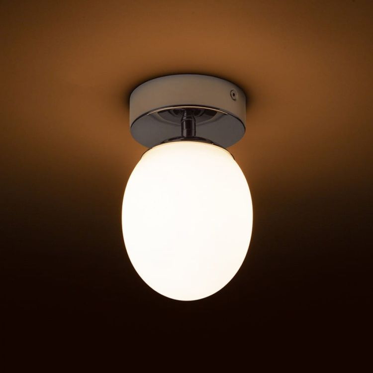 MERINGUE 11 sufitowa  szkło opalowe/chrom 230V LED G9 9W IP44