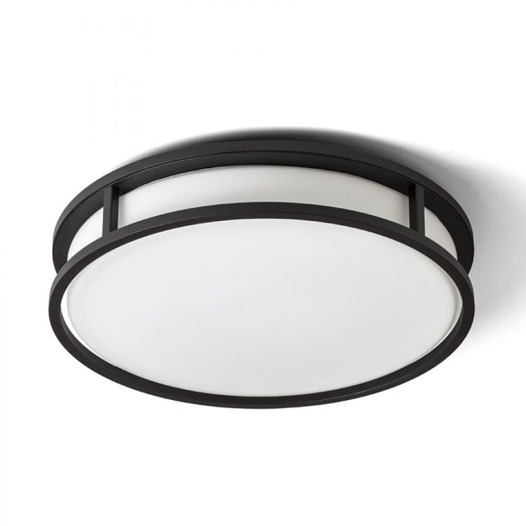 GRANDE LED 35 sufitowa  szkło opalowe/czarna 230V LED 24W IP44  3000K