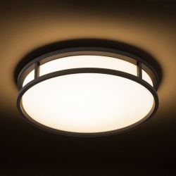 GRANDE LED 35 sufitowa  szkło opalowe/czarna 230V LED 24W IP44  3000K
