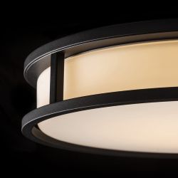 GRANDE LED 35 sufitowa  szkło opalowe/czarna 230V LED 24W IP44  3000K