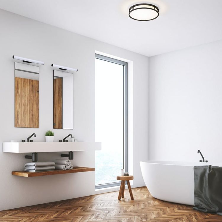 GRANDE LED 35 sufitowa  szkło opalowe/czarna 230V LED 24W IP44  3000K