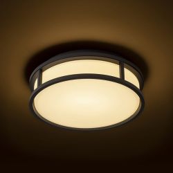 GRANDE LED 25 sufitowa  szkło opalowe/czarna 230V LED 12W IP44  3000K