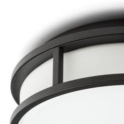 GRANDE LED 25 sufitowa  szkło opalowe/czarna 230V LED 12W IP44  3000K
