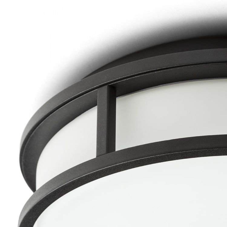 GRANDE LED 25 sufitowa  szkło opalowe/czarna 230V LED 12W IP44  3000K