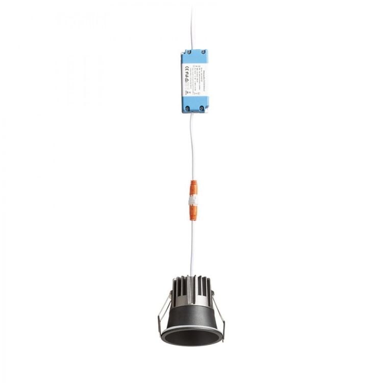OWEN DIMM wpuszczana czarna 230V LED 7W 45° IP54 3000K - 1800K