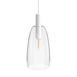 BELLINI L E14 wisząca biała szkło przezroczyste 230V E14 15W