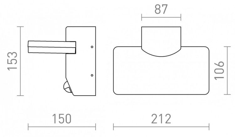 RINA PIR ścienna antracyt  230V LED 12W IP65  3000K