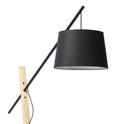 DANTE podłogowa czarna drewno 230V E27 25W