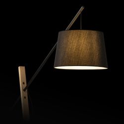 DANTE podłogowa czarna drewno 230V E27 25W