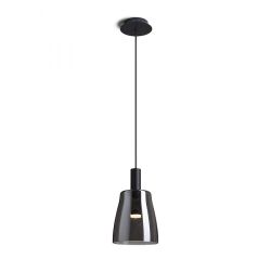 BELLINI M LED wisząca czarna szkło przydymione 230V LED 5W 30° 3000K