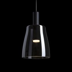 BELLINI M LED wisząca czarna szkło przydymione 230V LED 5W 30° 3000K