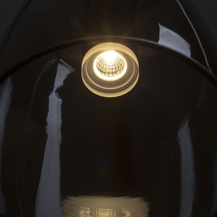 BELLINI M LED wisząca czarna szkło przydymione 230V LED 5W 30° 3000K