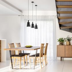 BELLINI M LED wisząca czarna szkło przydymione 230V LED 5W 30° 3000K