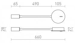 VALE ścienna czarna 230V LED 3W 30° 3000K