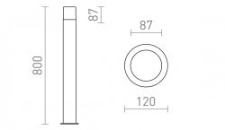 BONNIE 80 podłogowa antracyt  230V E27 28W IP44