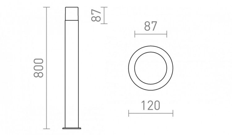 BONNIE 80 podłogowa antracyt  230V E27 28W IP44