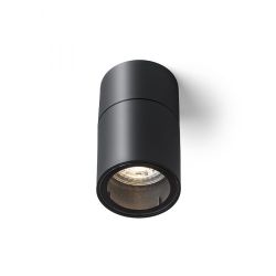 SORANO sufitowa czarna plastik 230V LED GU10 8W IP44