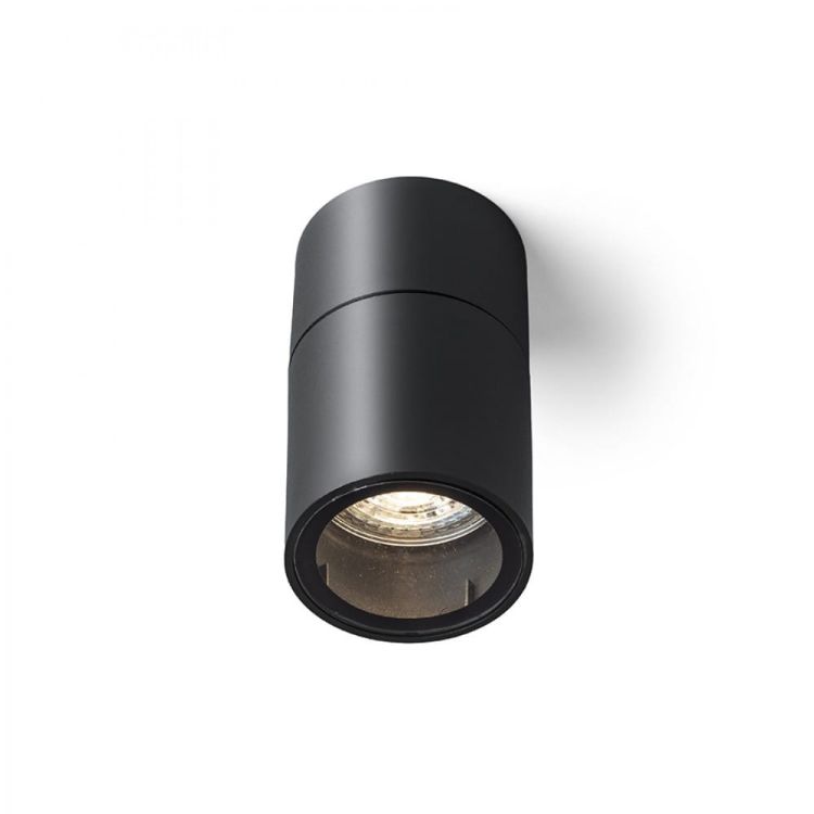 SORANO sufitowa czarna plastik 230V LED GU10 8W IP44