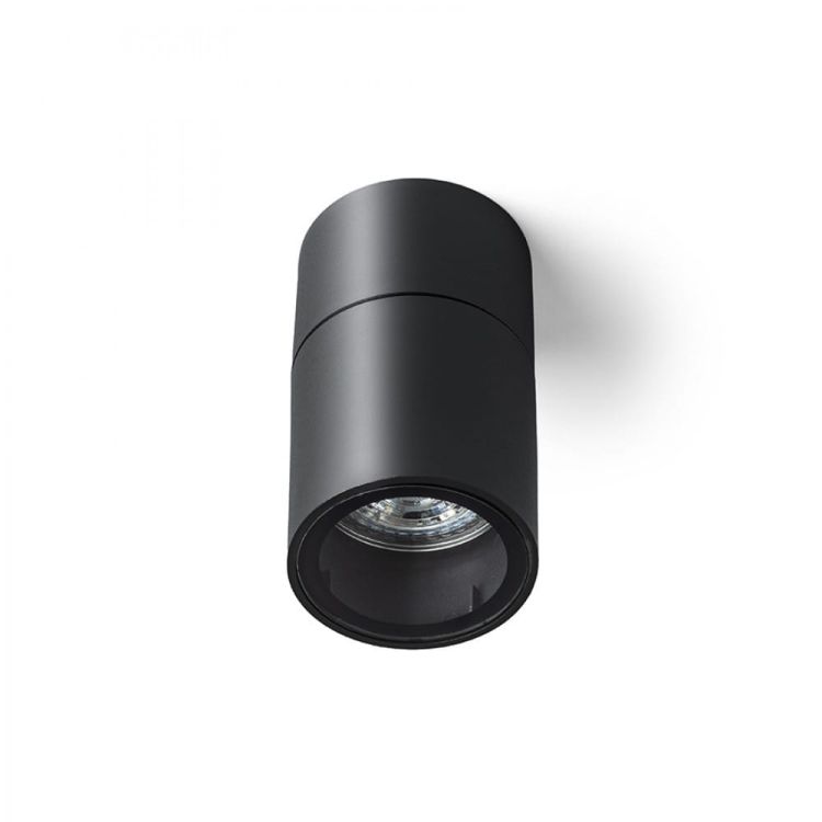 SORANO sufitowa czarna plastik 230V LED GU10 8W IP44
