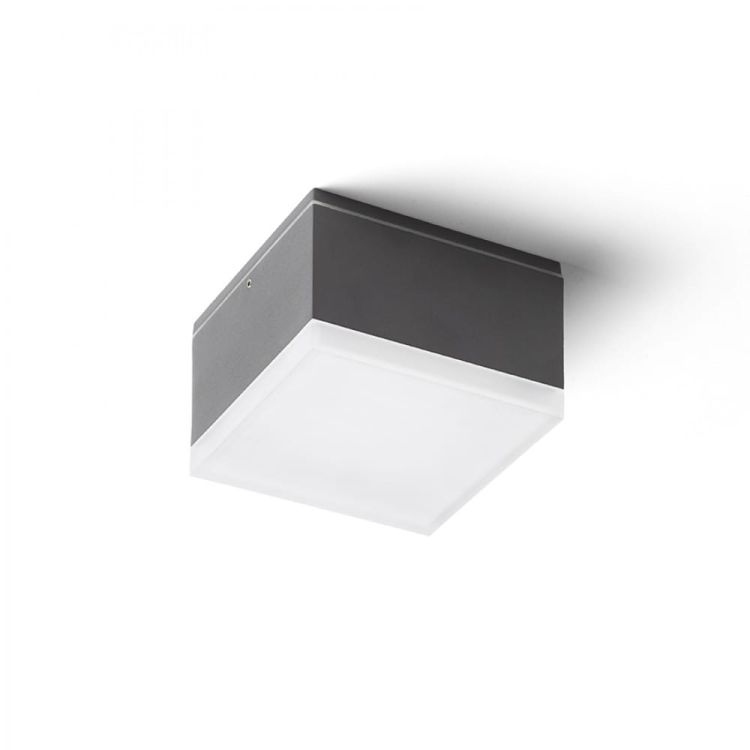 ORIN SQ sufitowa antracyt akryl satynowy 230V LED 10W IP54 3000K