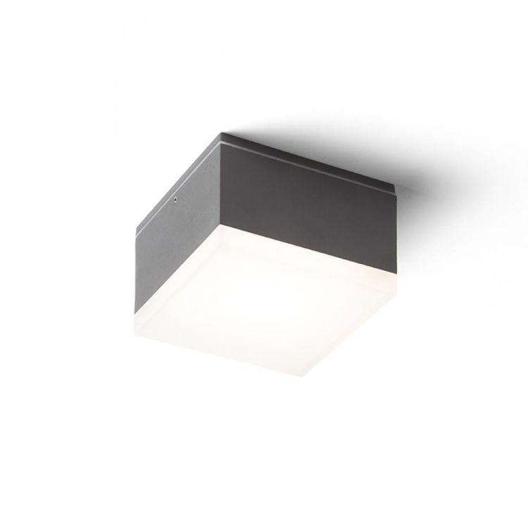 ORIN SQ sufitowa antracyt akryl satynowy 230V LED 10W IP54 3000K