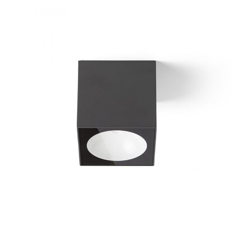 SENZA SQ sufitowa antracyt szkło przezroczyste 230V LED 6W IP65 3000K