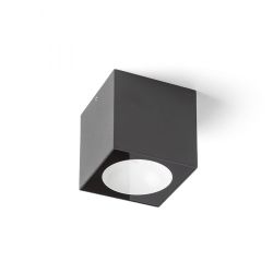SENZA SQ sufitowa antracyt szkło przezroczyste 230V LED 6W IP65 3000K