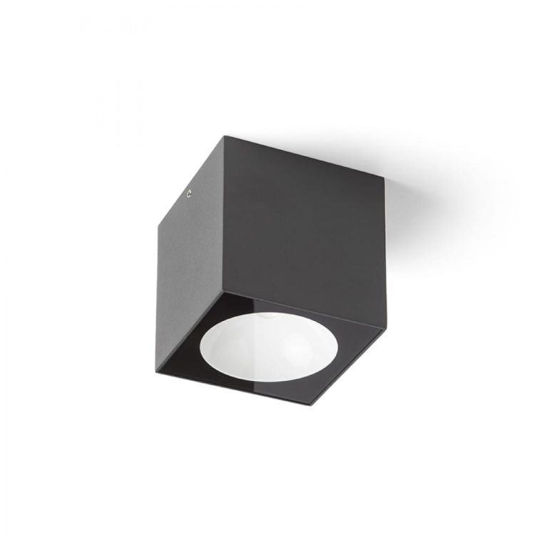 SENZA SQ sufitowa antracyt szkło przezroczyste 230V LED 6W IP65 3000K