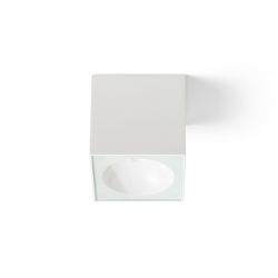 SENZA SQ sufitowa biała szkło przezroczyste 230V LED 6W IP65  3000K
