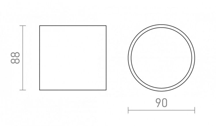 SENZA R sufitowa biała szkło przezroczyste 230V LED 6W IP65  3000K