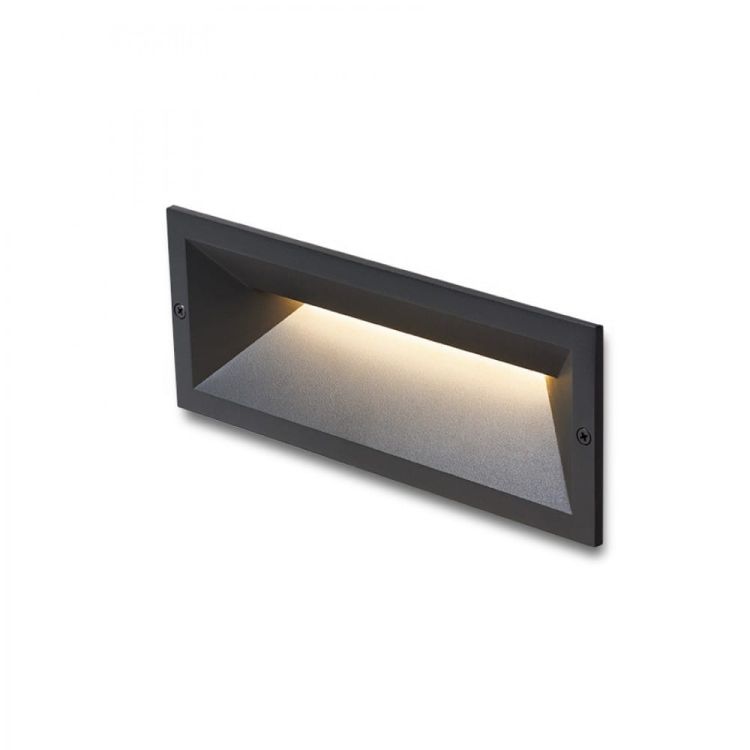 RAGG wpuszczana czarna  230V LED 12W IP65  3000K