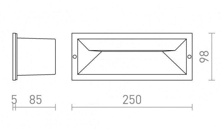 RAGG wpuszczana biała  230V LED 12W IP65  3000K