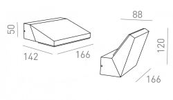 TWIST ścienna biała  230V LED 12W IP65  3000K