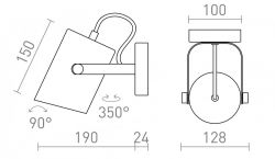 HAREN natynkowa miedź/czarna 230V E27 15W