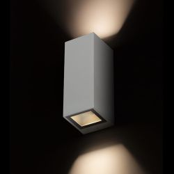 DESMOND II ścienna srebrno-szara 230V GU10 2x35W IP44
