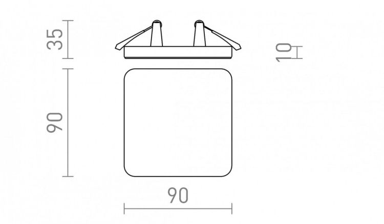 BJORK SQ 9 wpuszczana biała  230V LED 6W  3000K