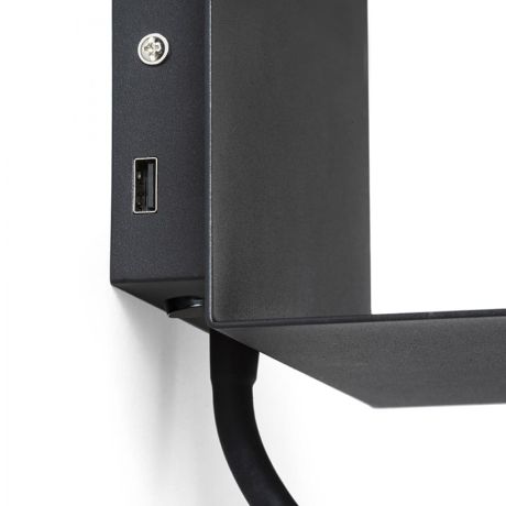 Przejdź do produktu ROSTAM ścienna z USB czarna 230V LED 2x3W 3000K